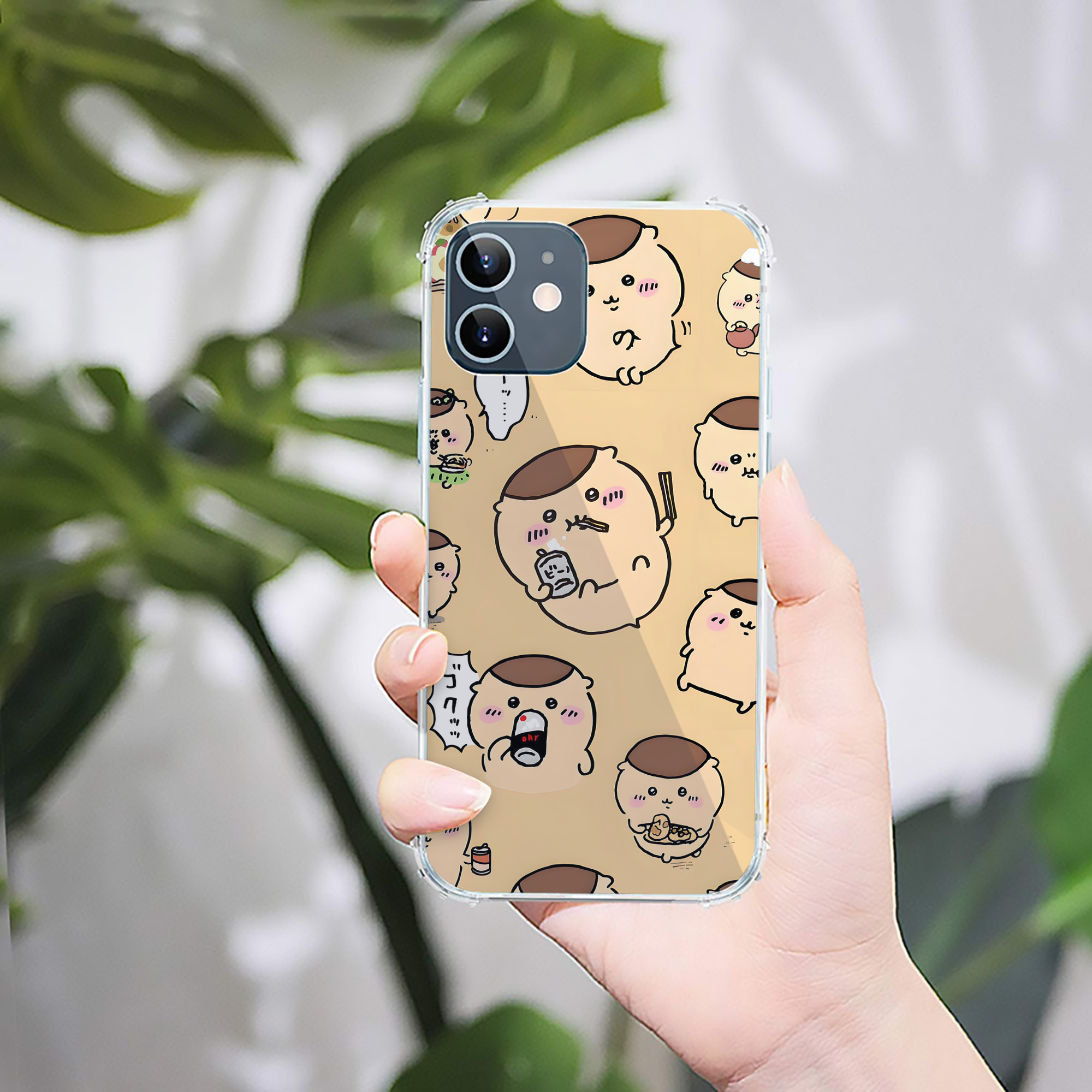 （画像用） ちいかわ Chii-kawa 【iPhone 12シリーズ対応】透明スマホケース（クリアソフトケース）